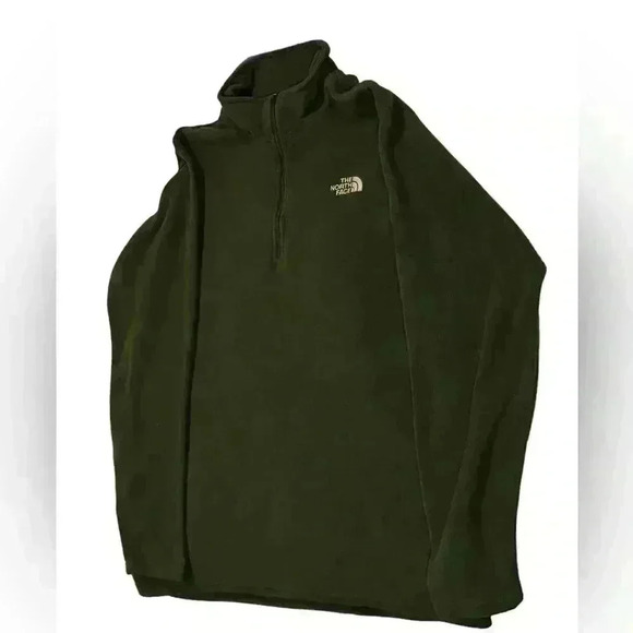 Kid’s Dark Green The North Face Half Zippered Fleece- size XL - Picture 4 of 7